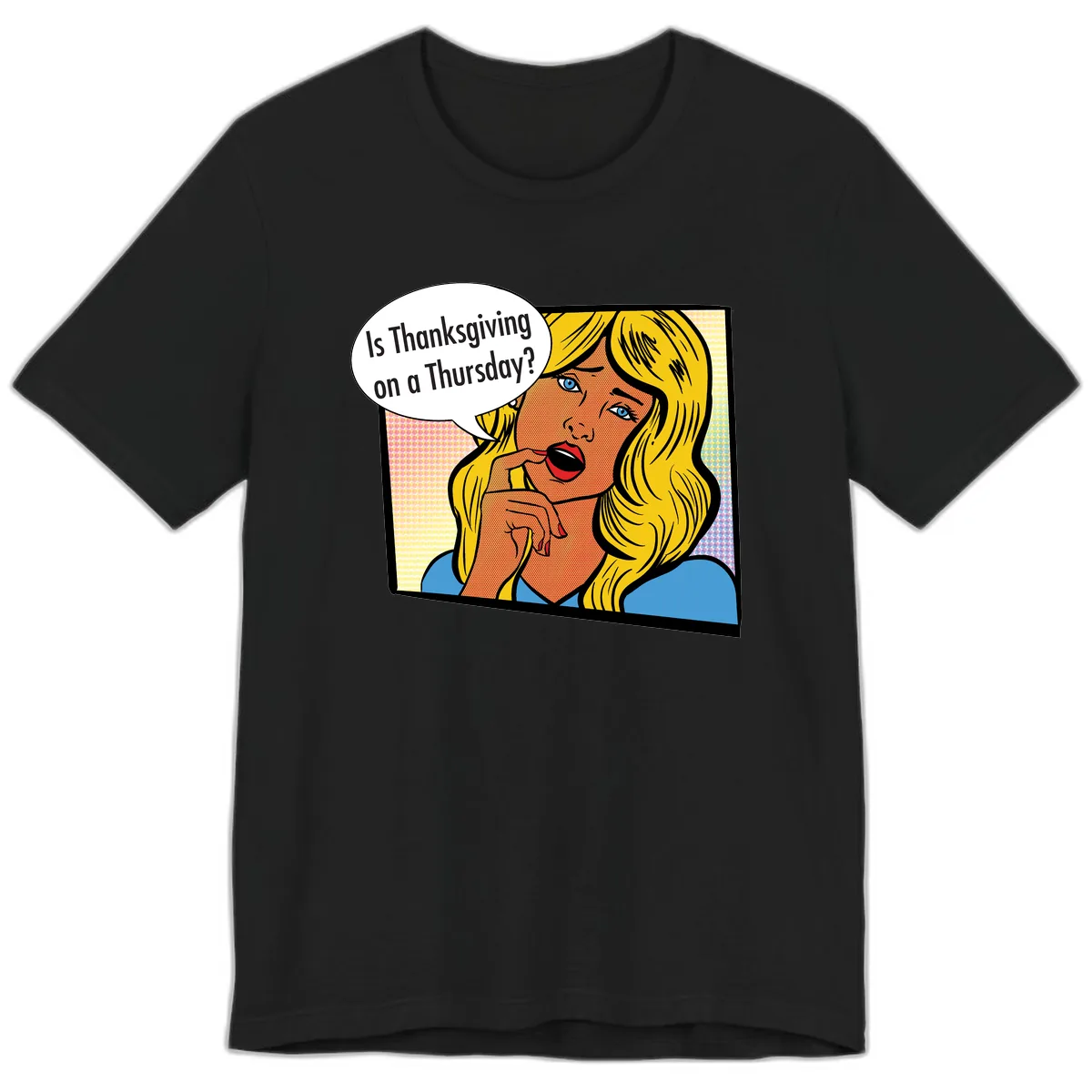 Thanksgiving Day Question Premium T-Shirt in Black