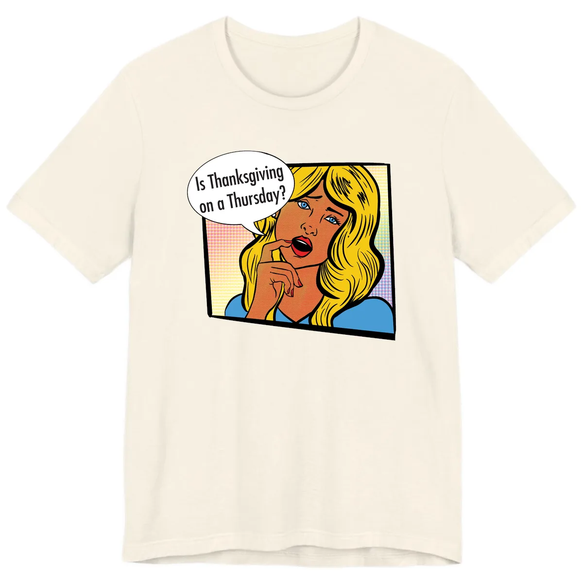Thanksgiving Day Question Premium T-Shirt in Natural