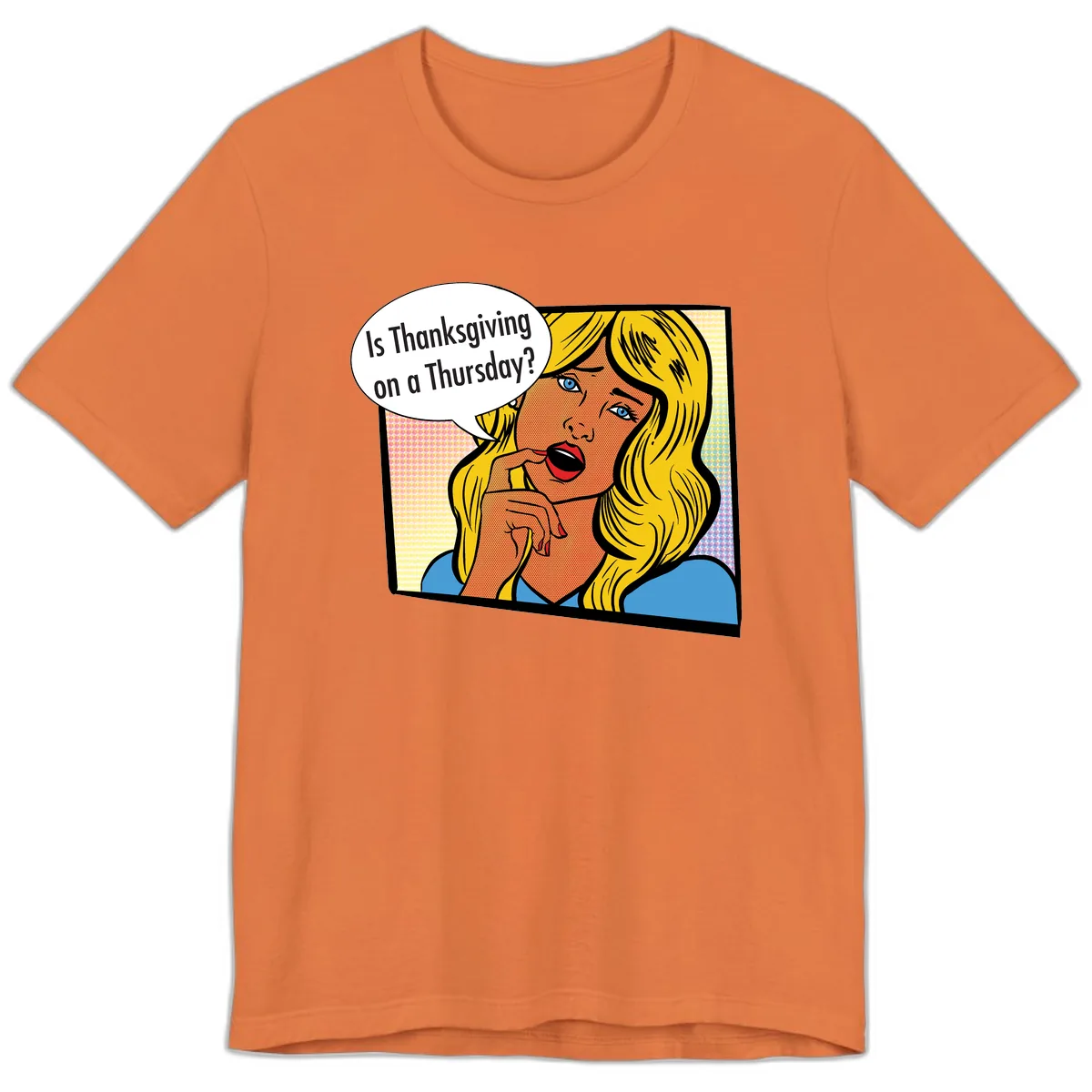 Thanksgiving Day Question Premium T-Shirt in Burnt Orange