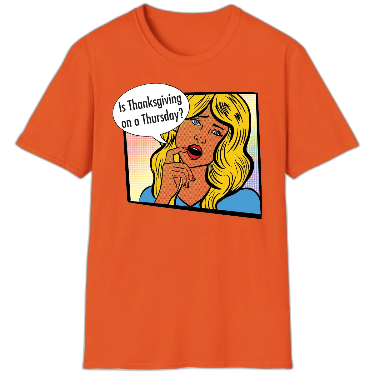Thanksgiving Day Question T-Shirt in Orange