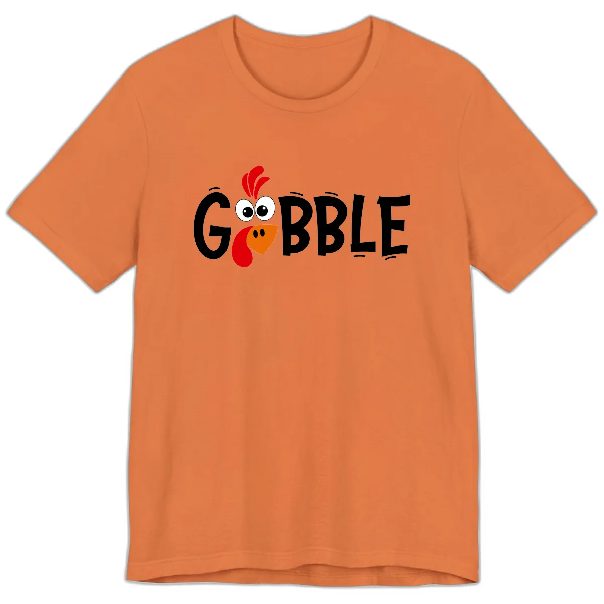 Gobble Gobble Turkey Face Premium T-Shirt in Burnt Orange