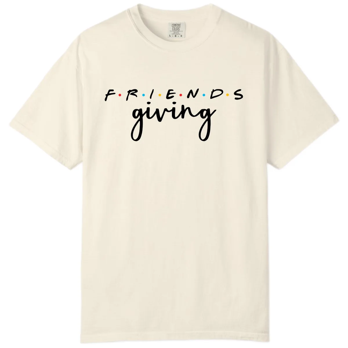 Friendsgiving Typography Design Comfort Color in Ivory