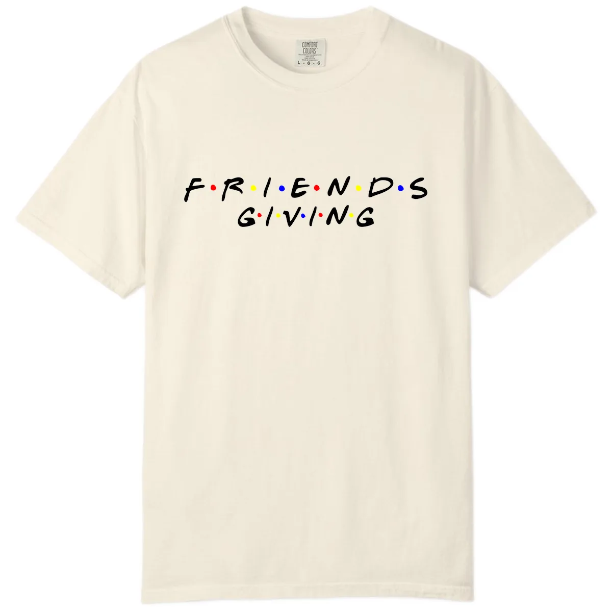 Friendsgiving Typography Design Comfort Color in Ivory