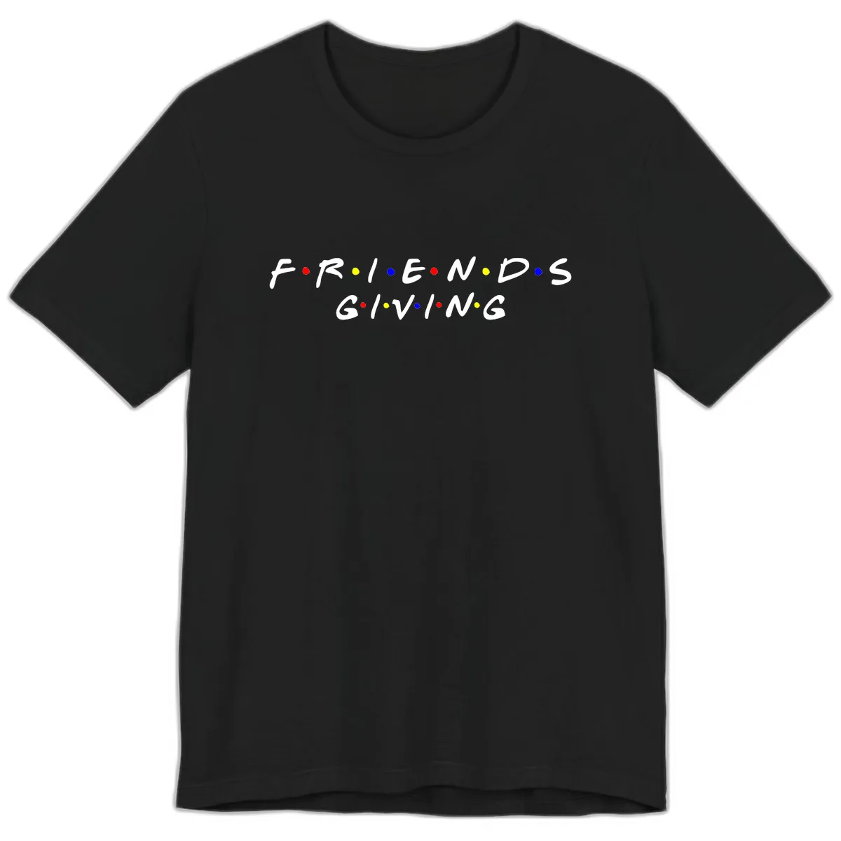 Friendsgiving Typography Design Premium T-Shirt in Black