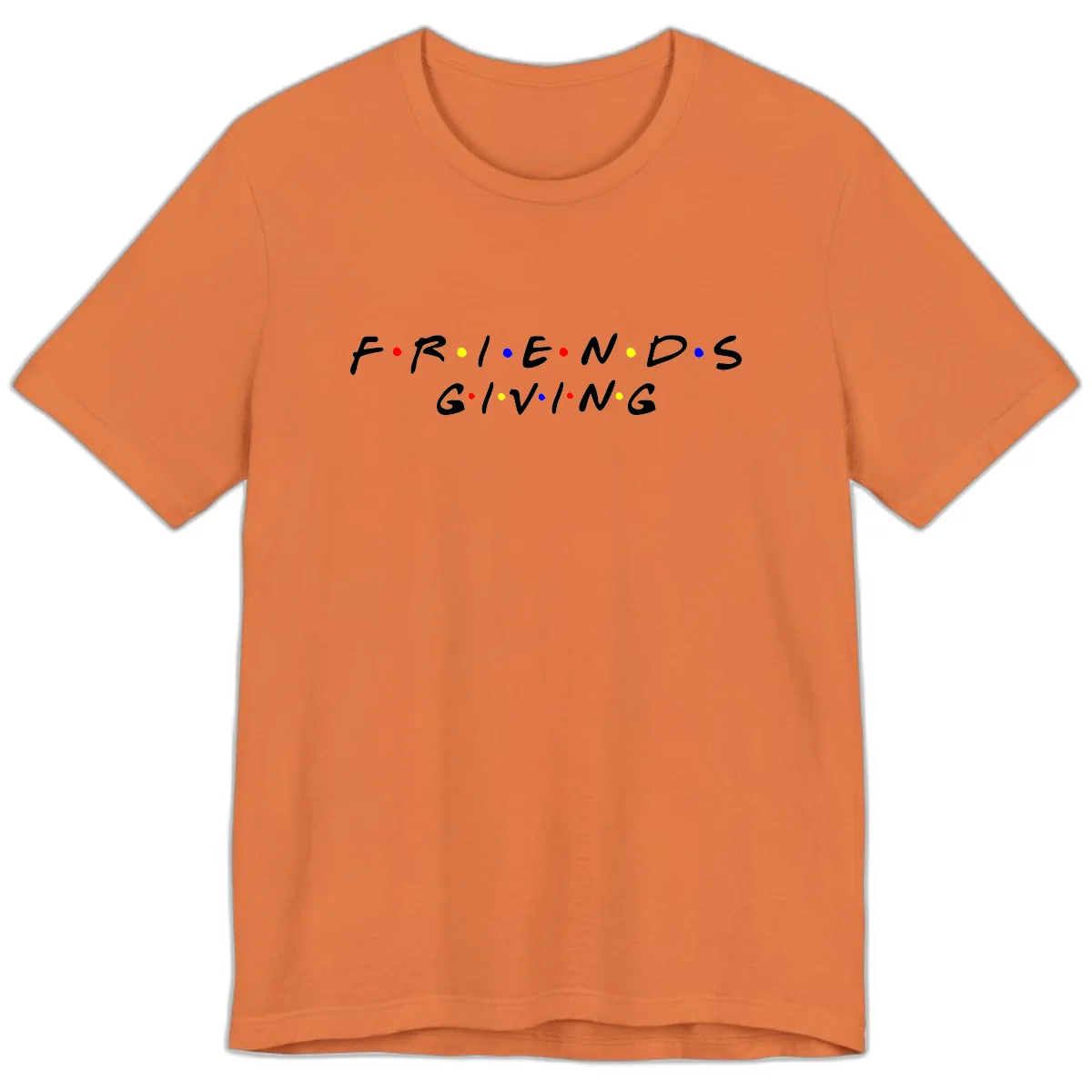 Friendsgiving Typography Design Premium T-Shirt in Burnt Orange