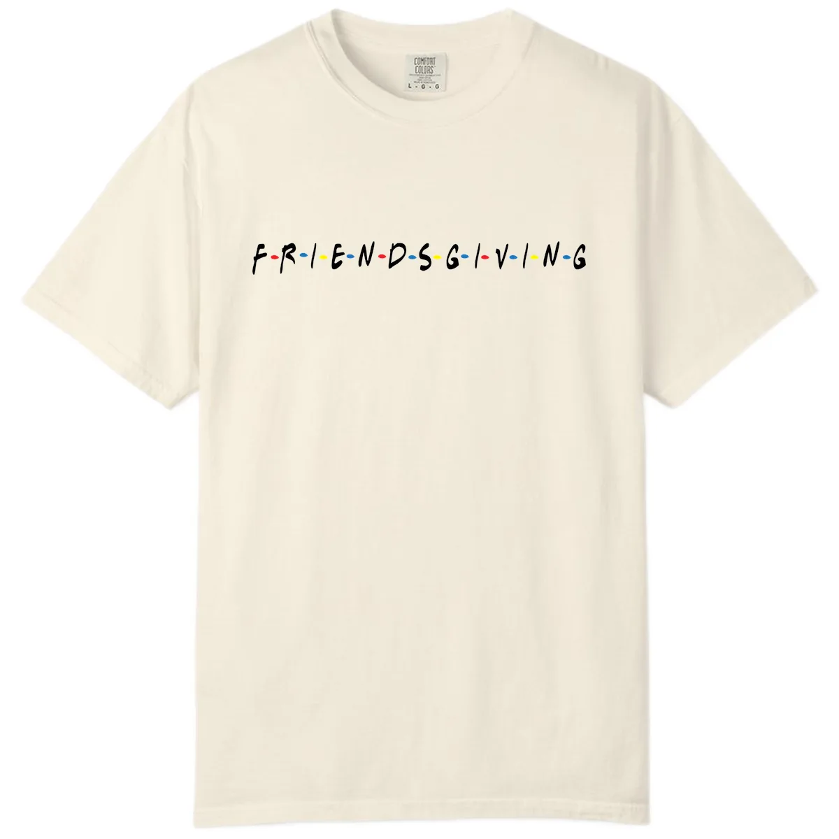 Friendsgiving Themed Typography Comfort Color in Ivory