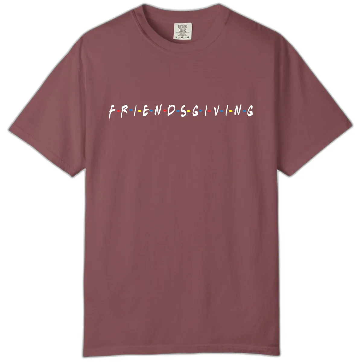 Friendsgiving Themed Typography Comfort Color in Brick