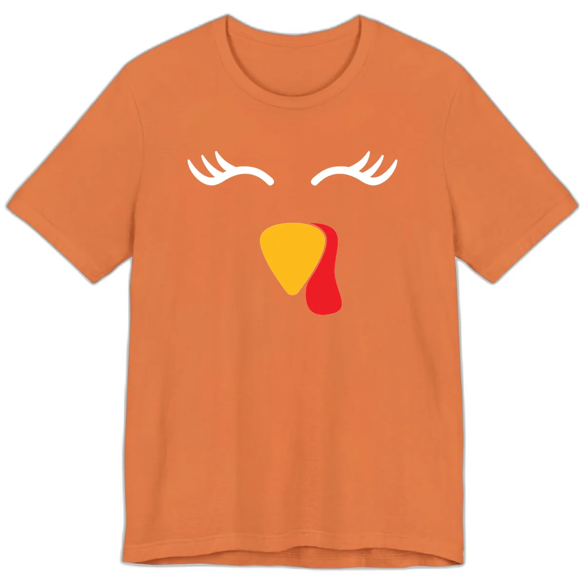 Funny Turkey Face Thanksgiving Premium T-Shirt in Burnt Orange
