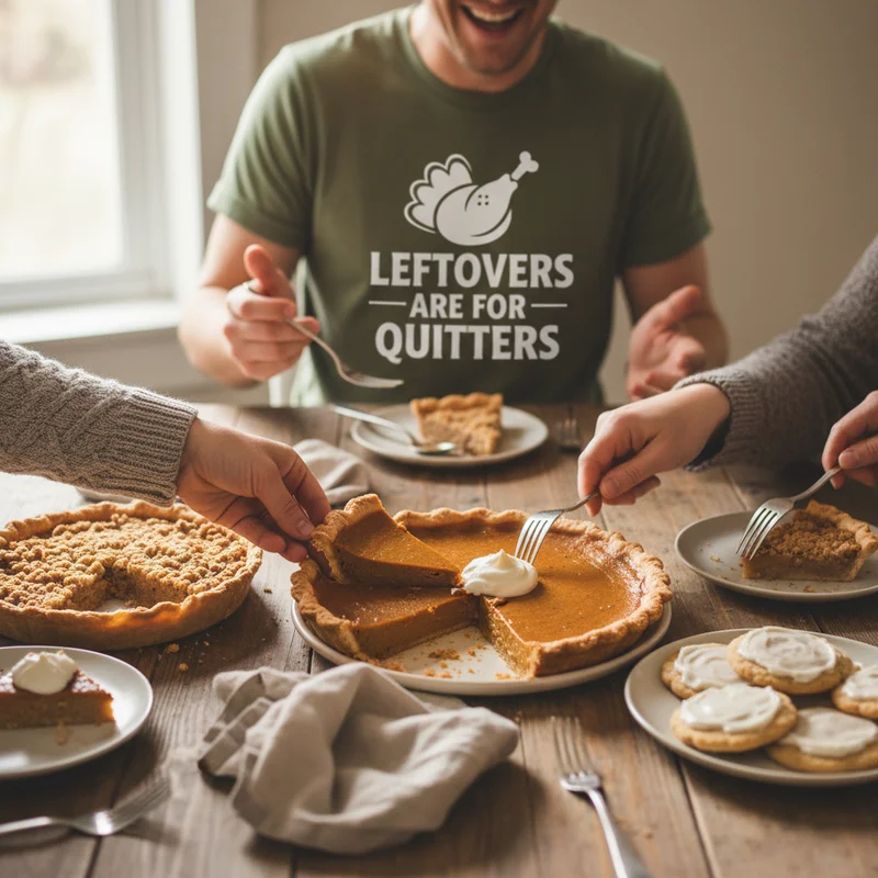 'Leftovers Are For Quitters' Shirt: A Nod to the Dedicated Eaters - Thanksgiving Shirts