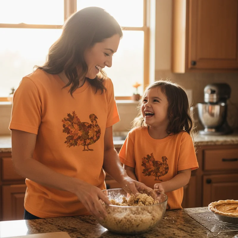Mom and Daughter Thanksgiving Shirts: Coordinated Charm for the Holidays - Thanksgiving Shirts