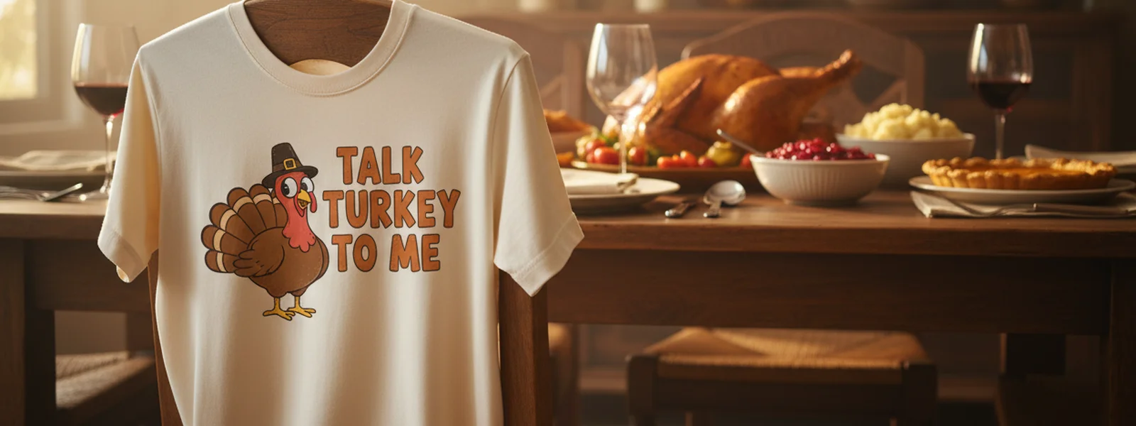 'Talk Turkey to Me' Shirt: Our Take on a Classic Thanksgiving Phrase - Thanksgiving Shirts