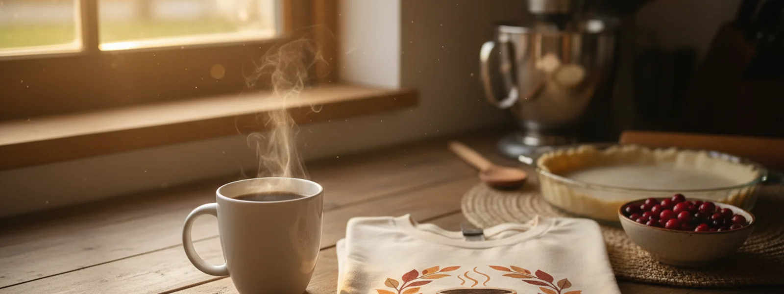 Thanksgiving Morning Coffee Shirt: Starting the Day Right (and Caffeinated) - Thanksgiving Shirts