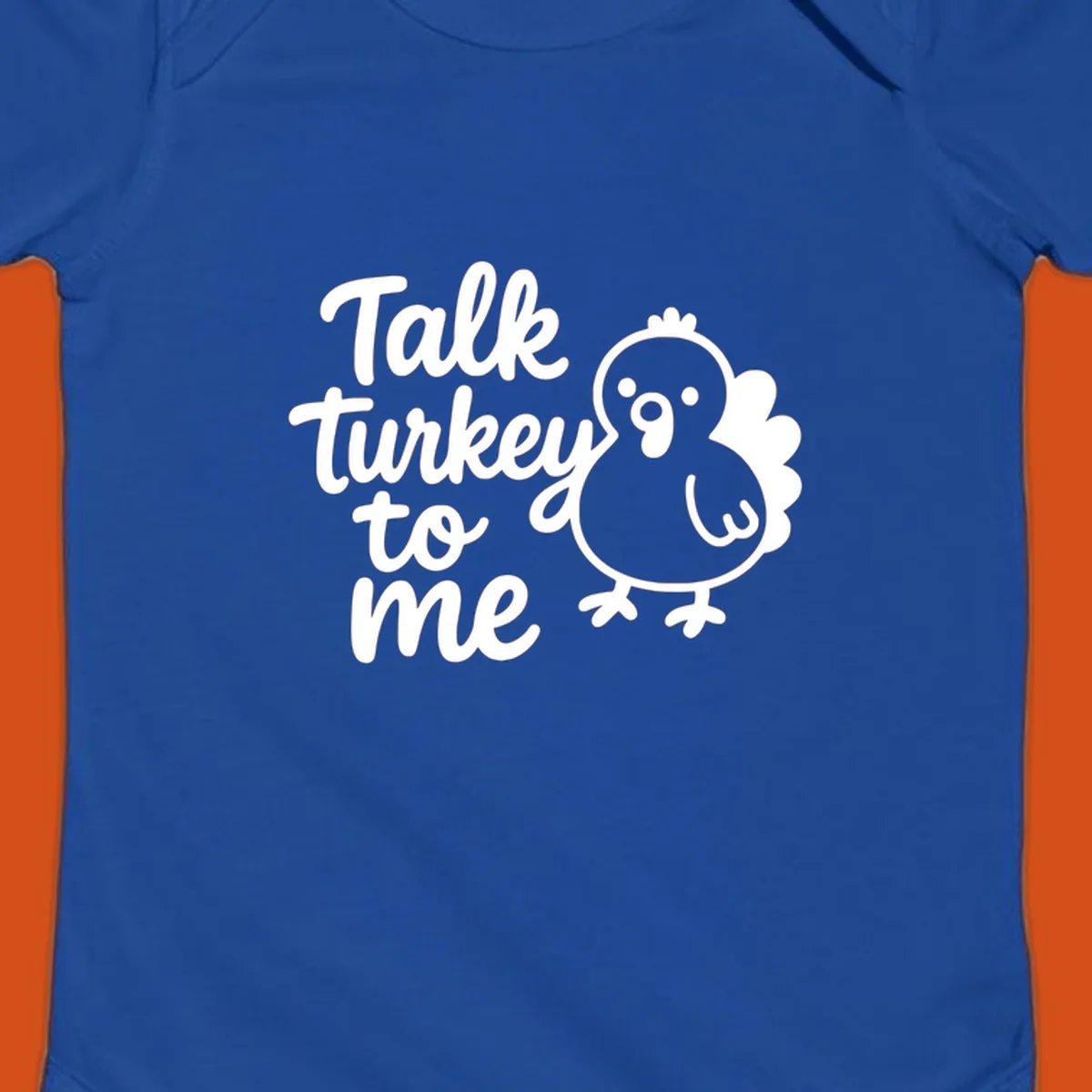 Illustration of a cartoon turkey next to the text 'Talk turkey to me'.