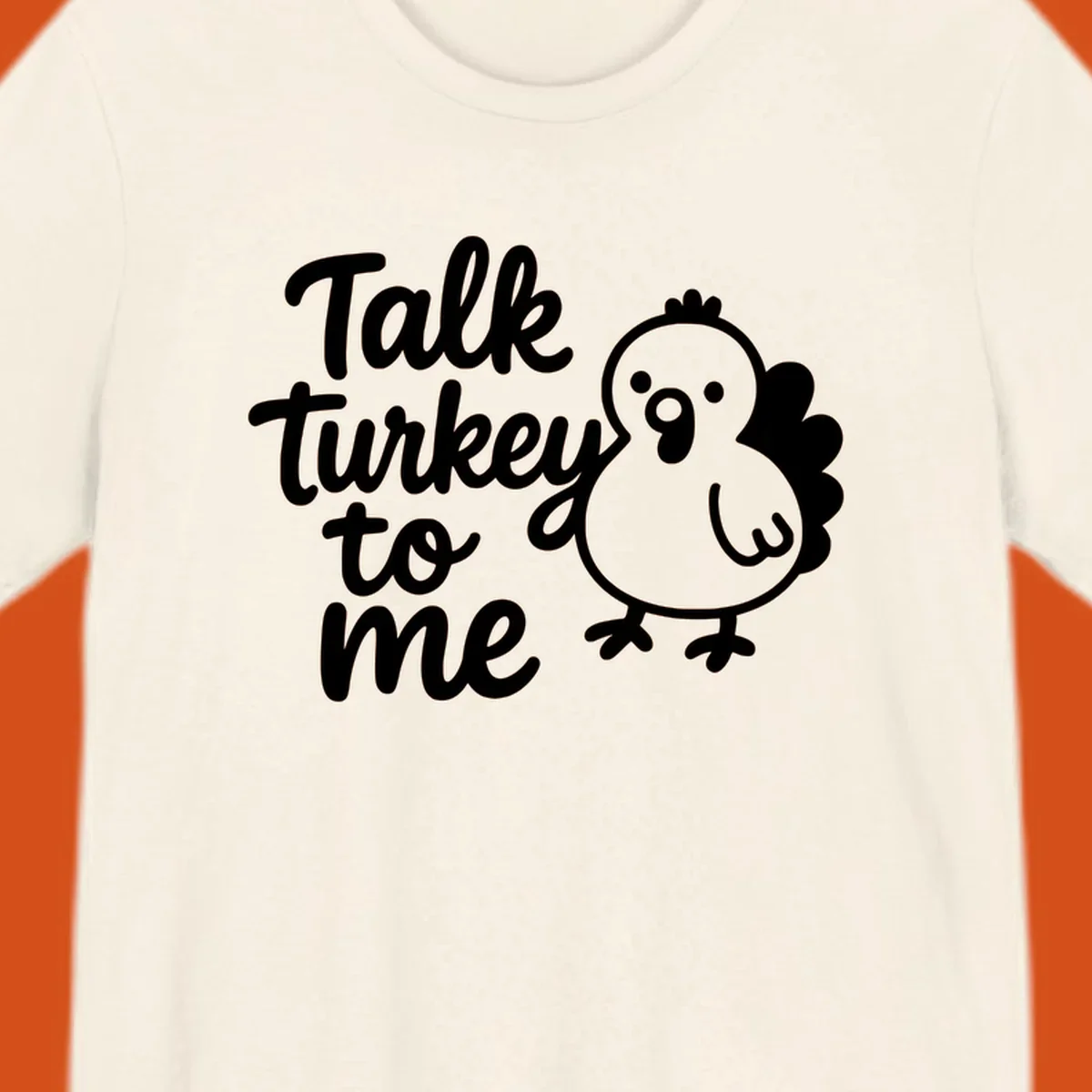 Illustration of a cartoon turkey next to the text 'Talk turkey to me'.