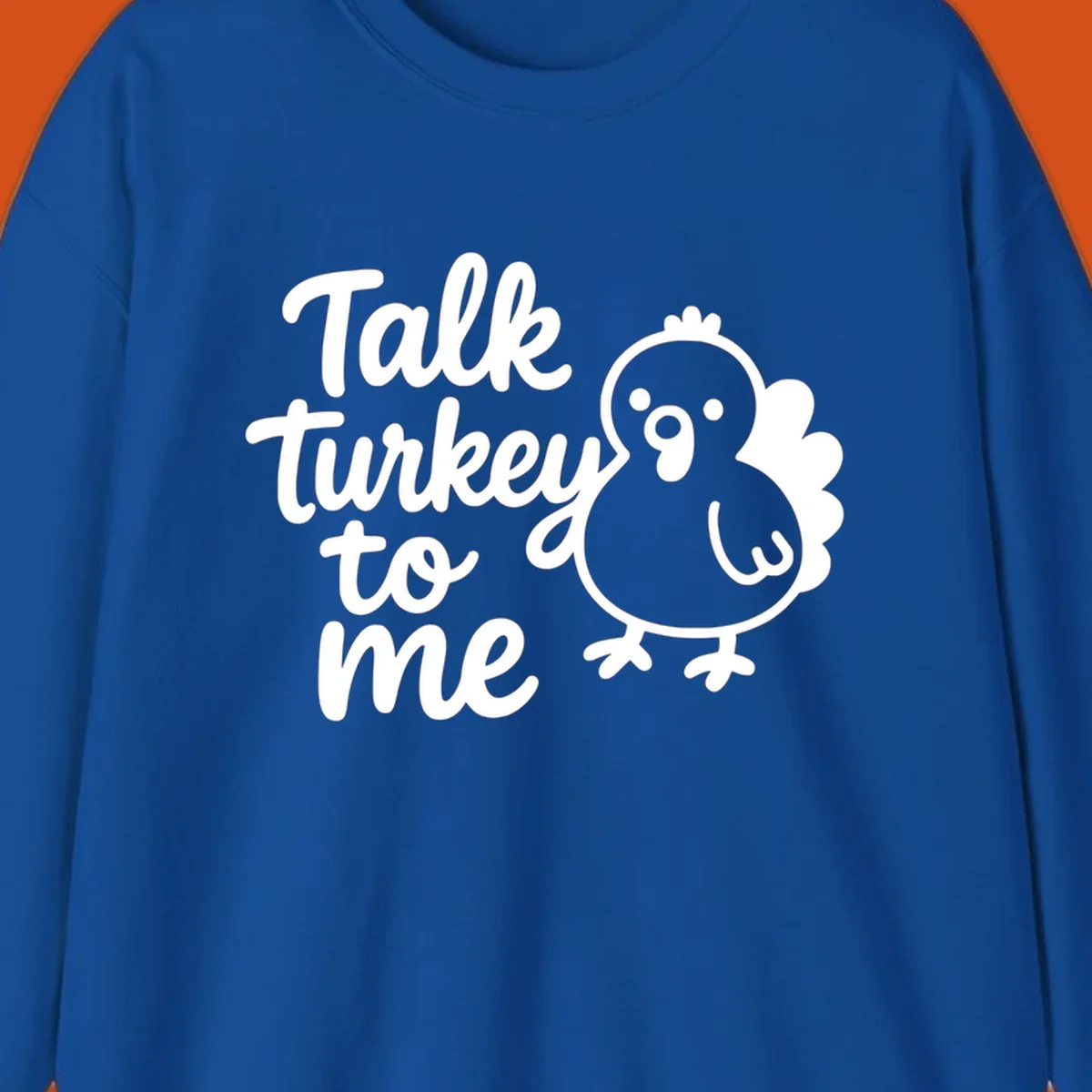 Illustration of a cartoon turkey next to the text 'Talk turkey to me'.