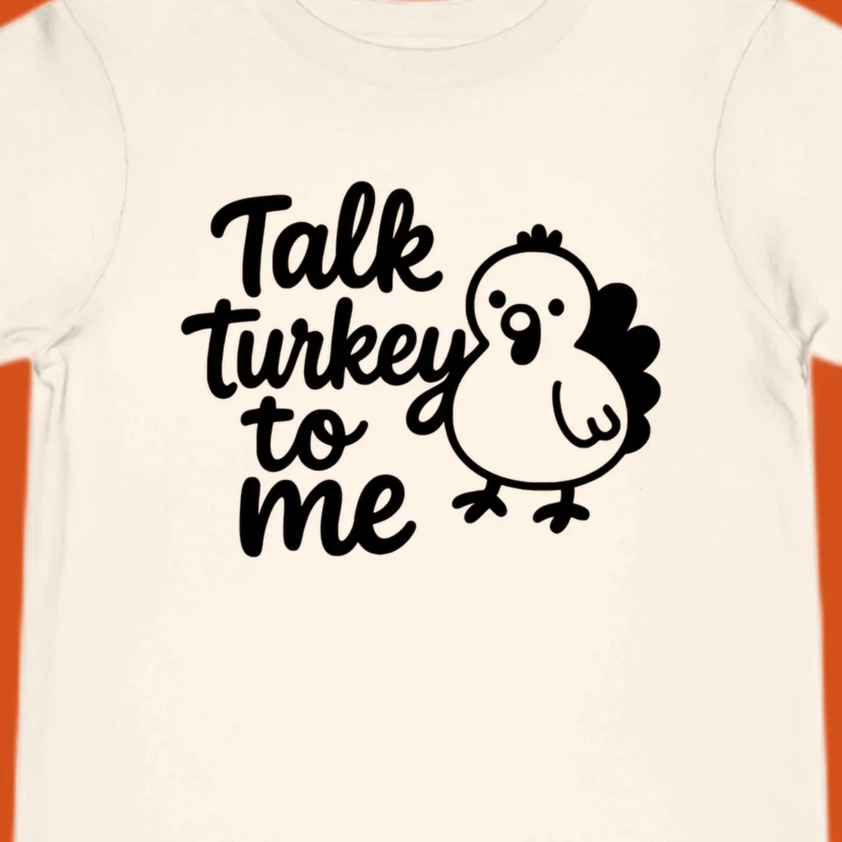 Illustration of a cartoon turkey next to the text 'Talk turkey to me'.