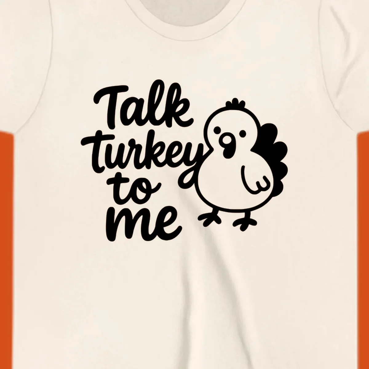 Illustration of a cartoon turkey next to the text 'Talk turkey to me'.