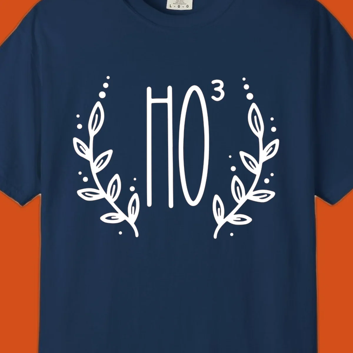 The Holiday Tee logo with stylized text HO³ framed by decorative branches.