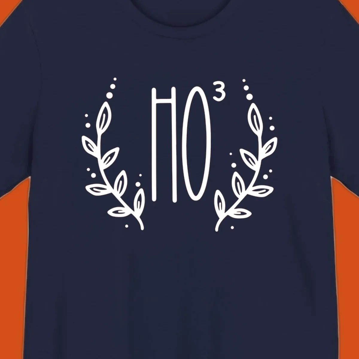 The Holiday Tee logo with stylized text HO³ framed by decorative branches.