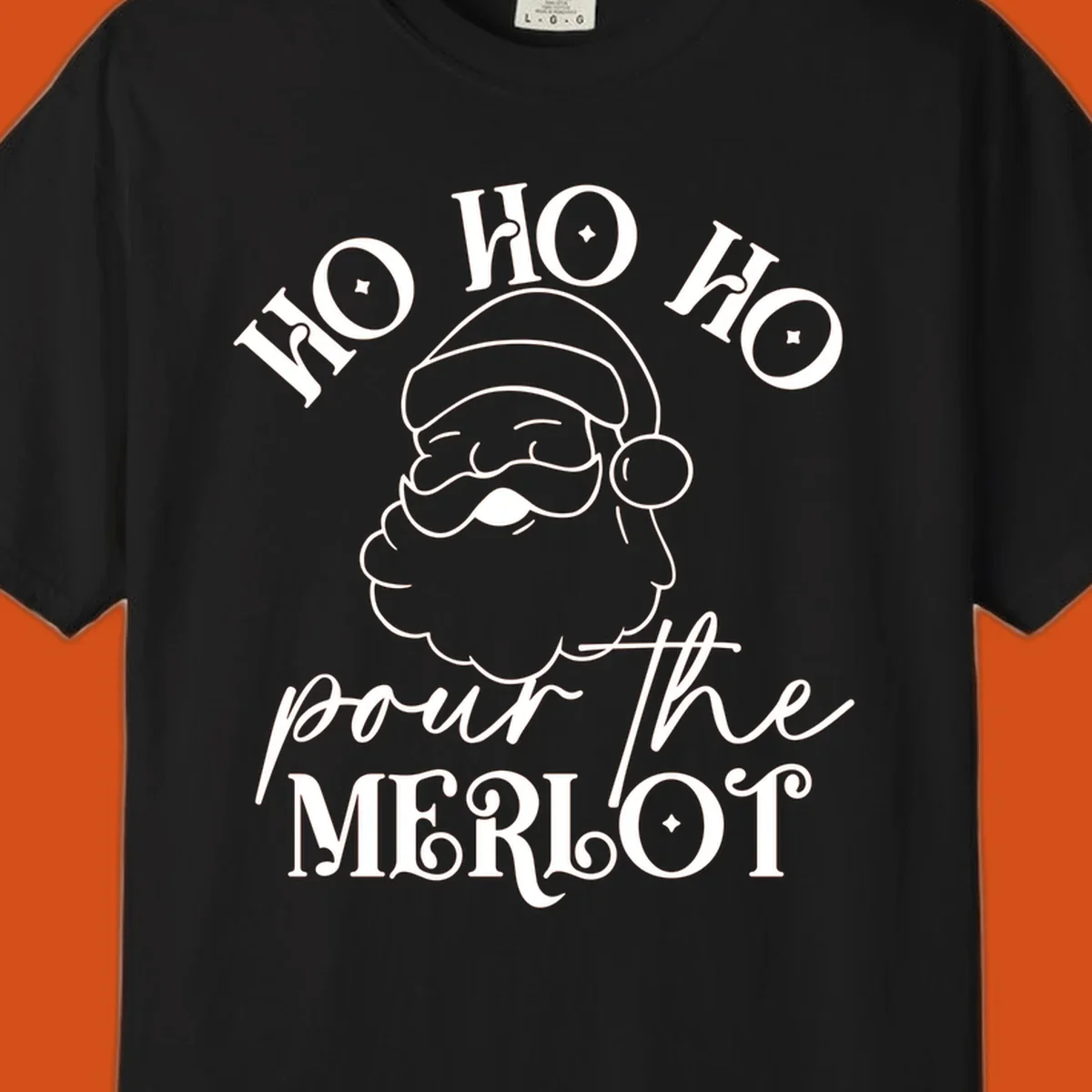 Ho ho ho pour the merlot santa claus christmas design