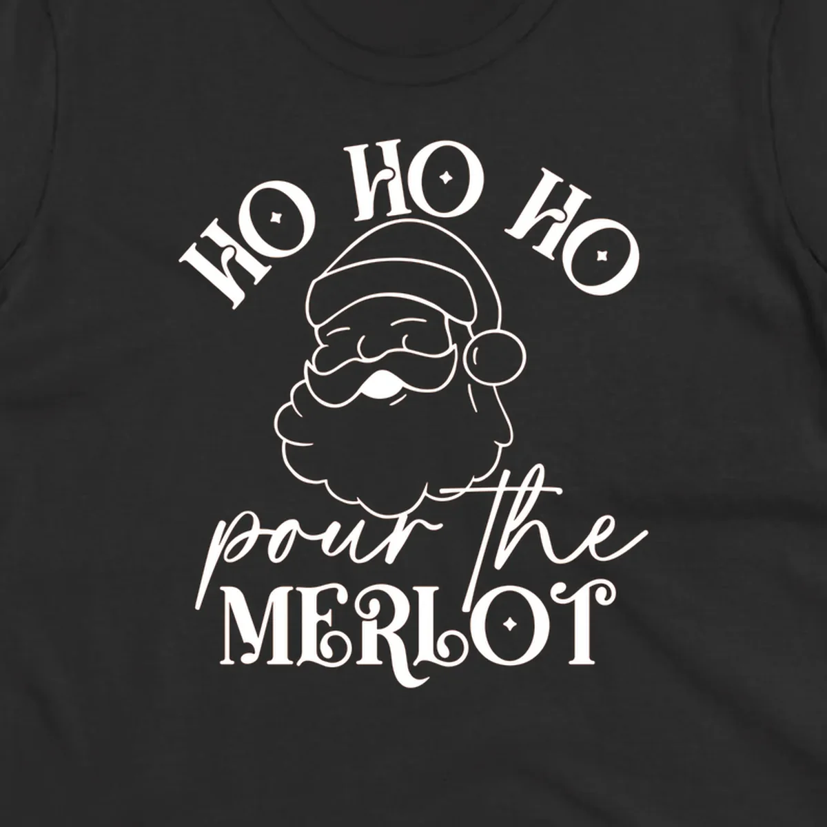 Ho ho ho pour the merlot santa claus christmas design