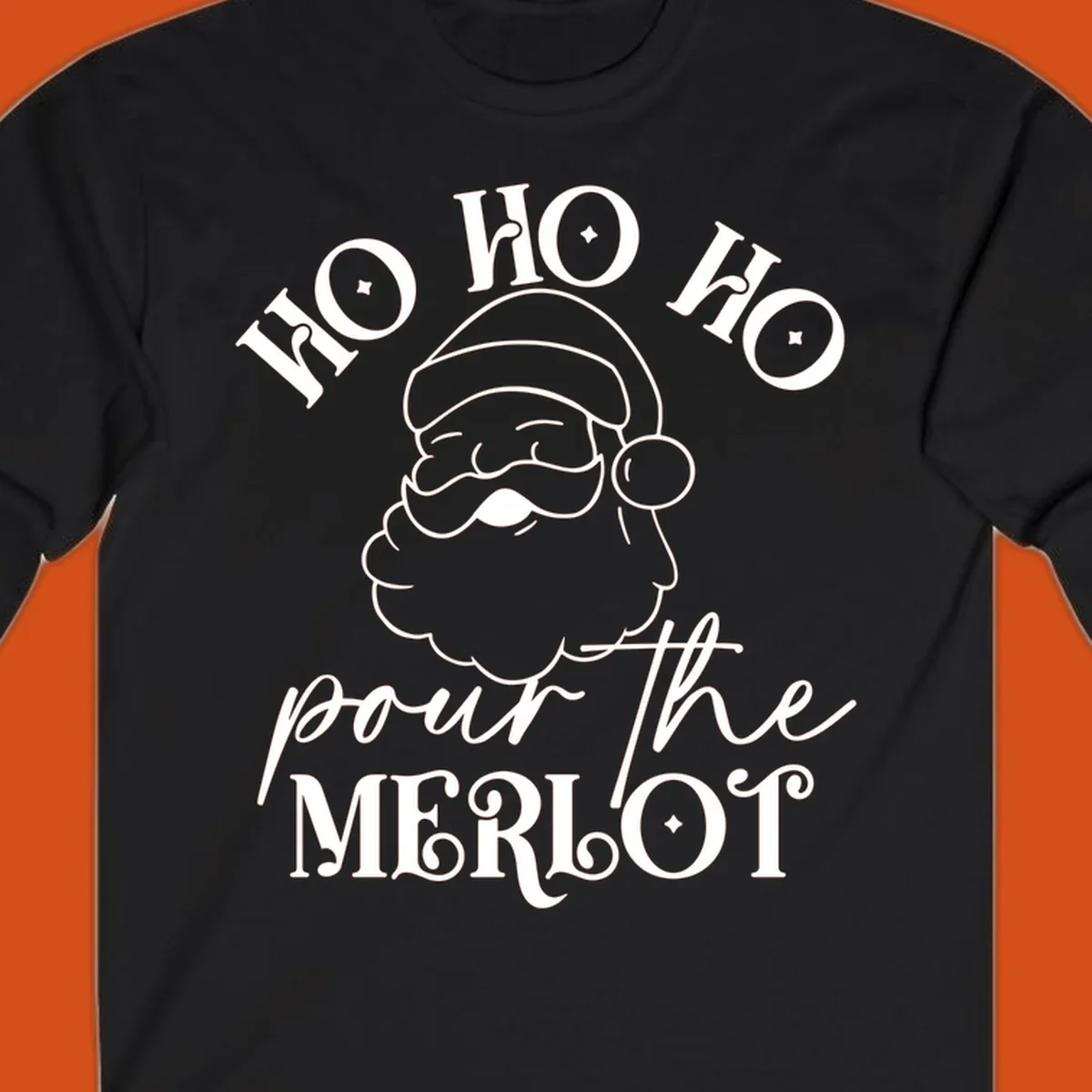Ho ho ho pour the merlot santa claus christmas design