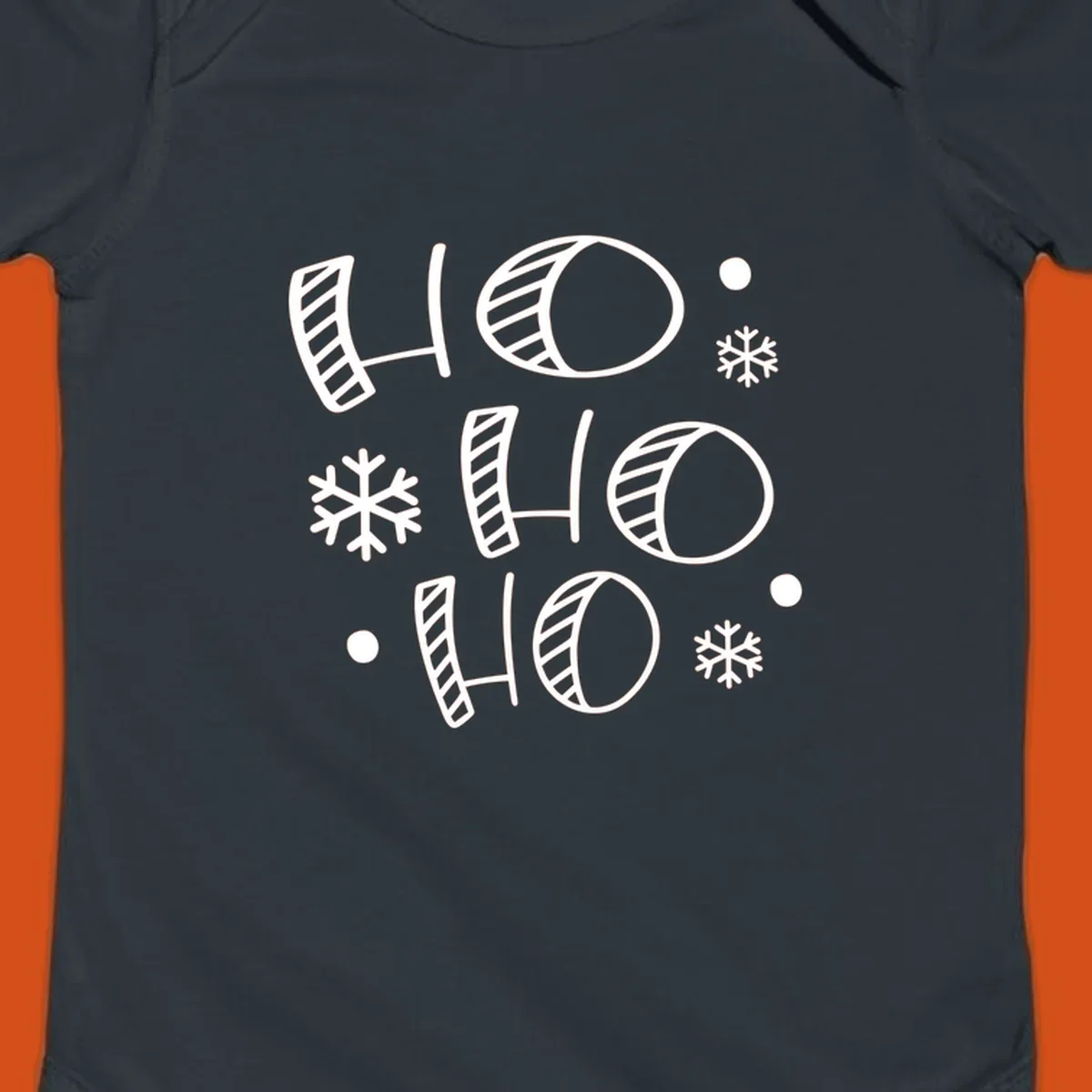 Ho ho ho christmas text with snowflakes pattern