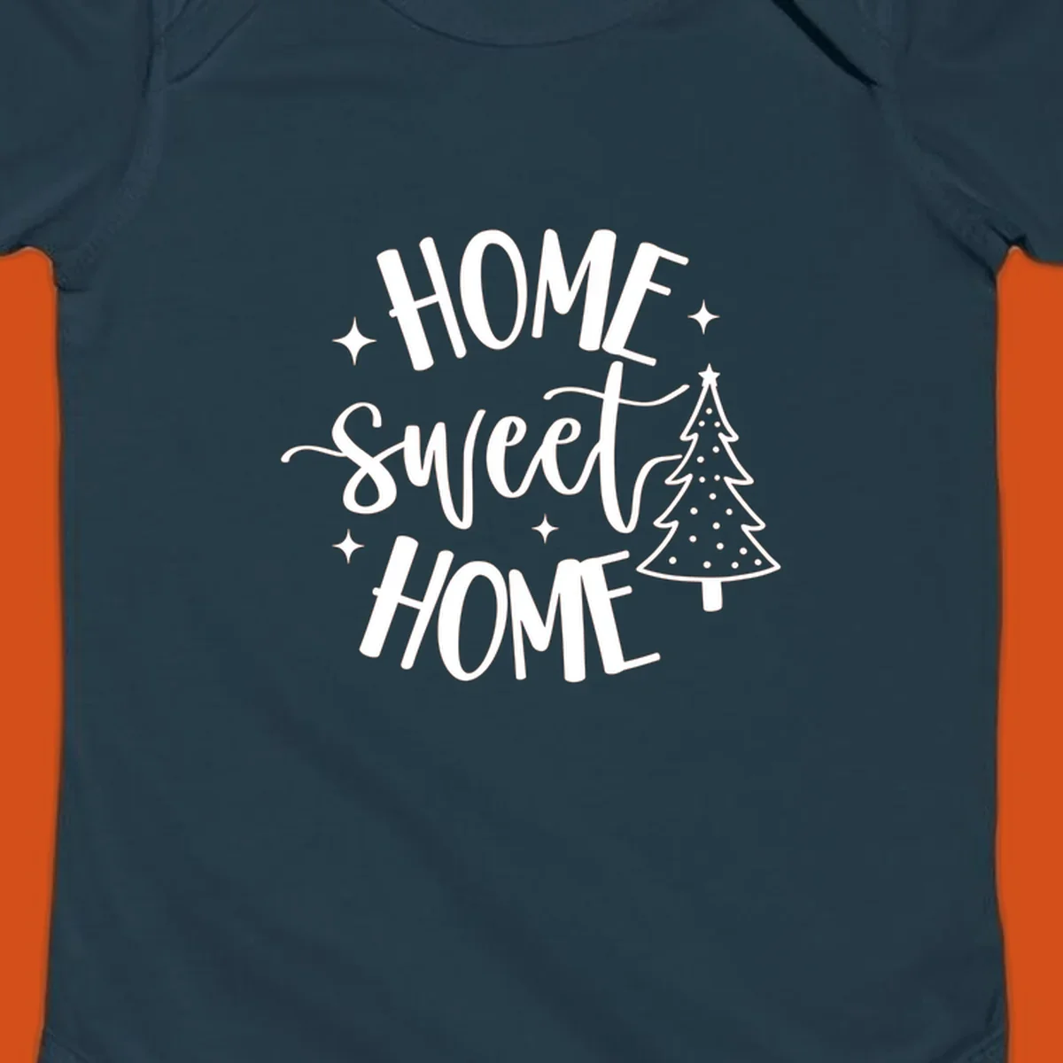 Home sweet home holiday christmas tree text design