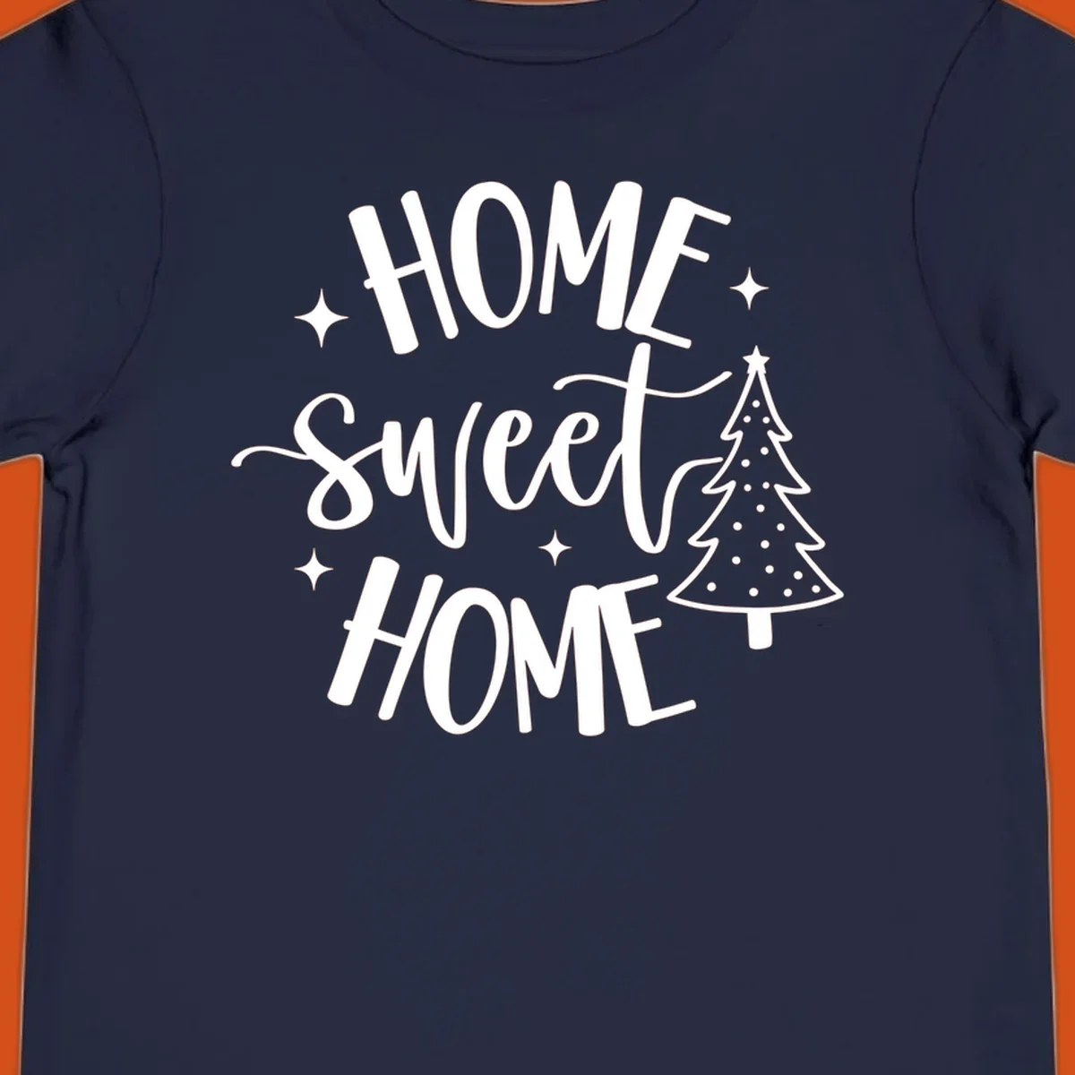 Home sweet home holiday christmas tree text design