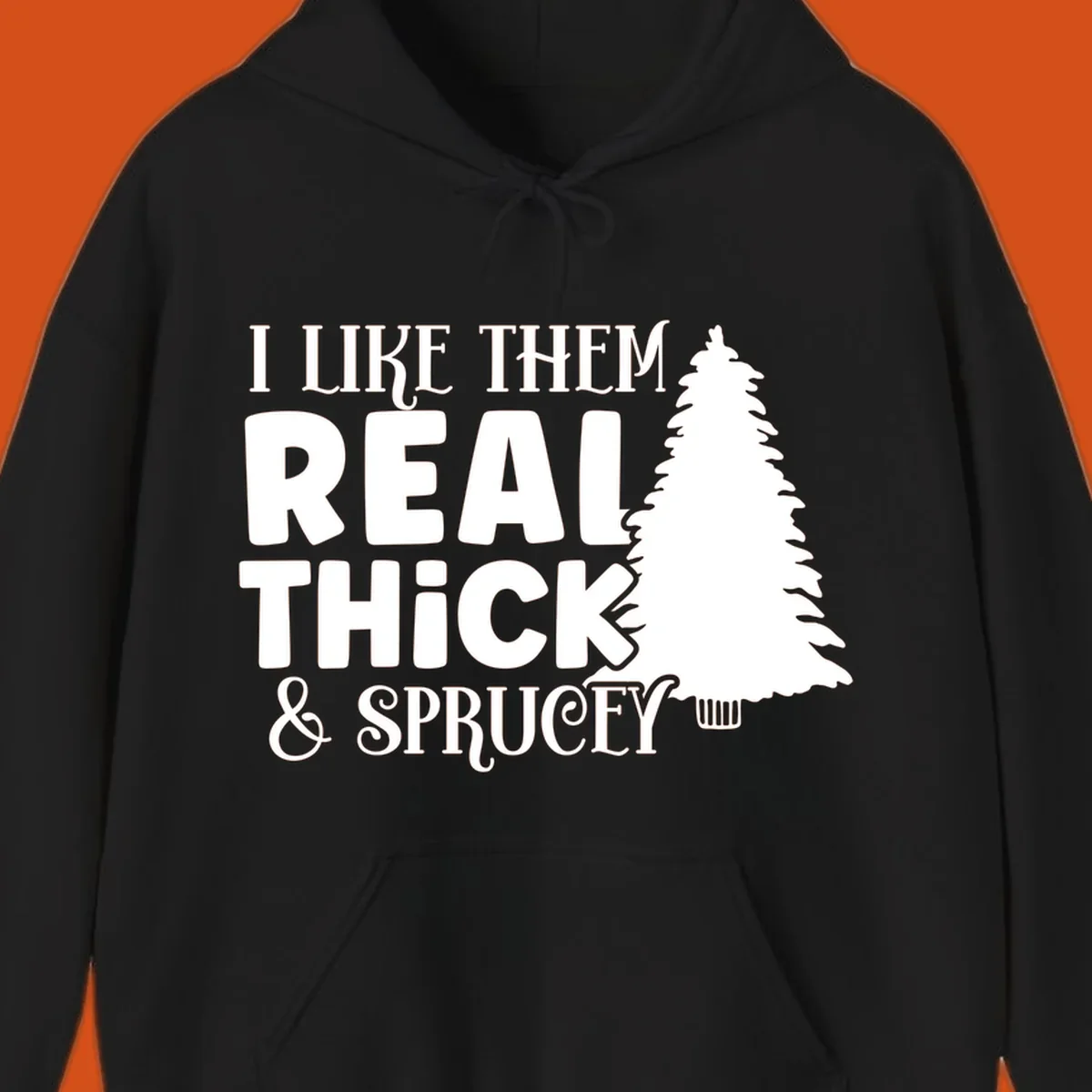 I like them real thick and sprucey christmas phrase with a christmas tree graphic.