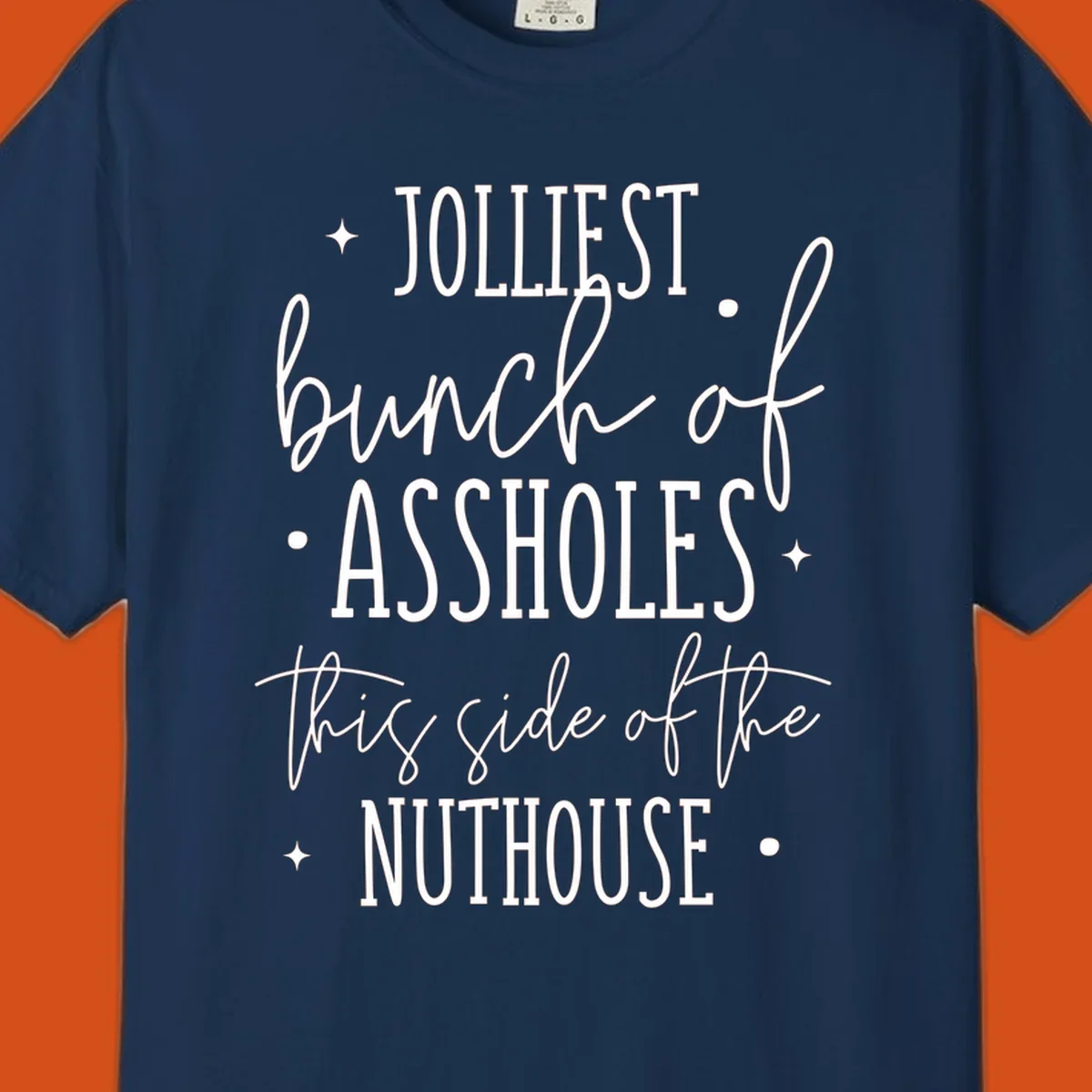 Jolliests Bunch of Assholes Nuthouse typography design.