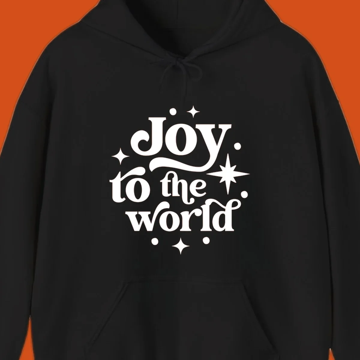 Joy to the world typography design with retro stars and dots.