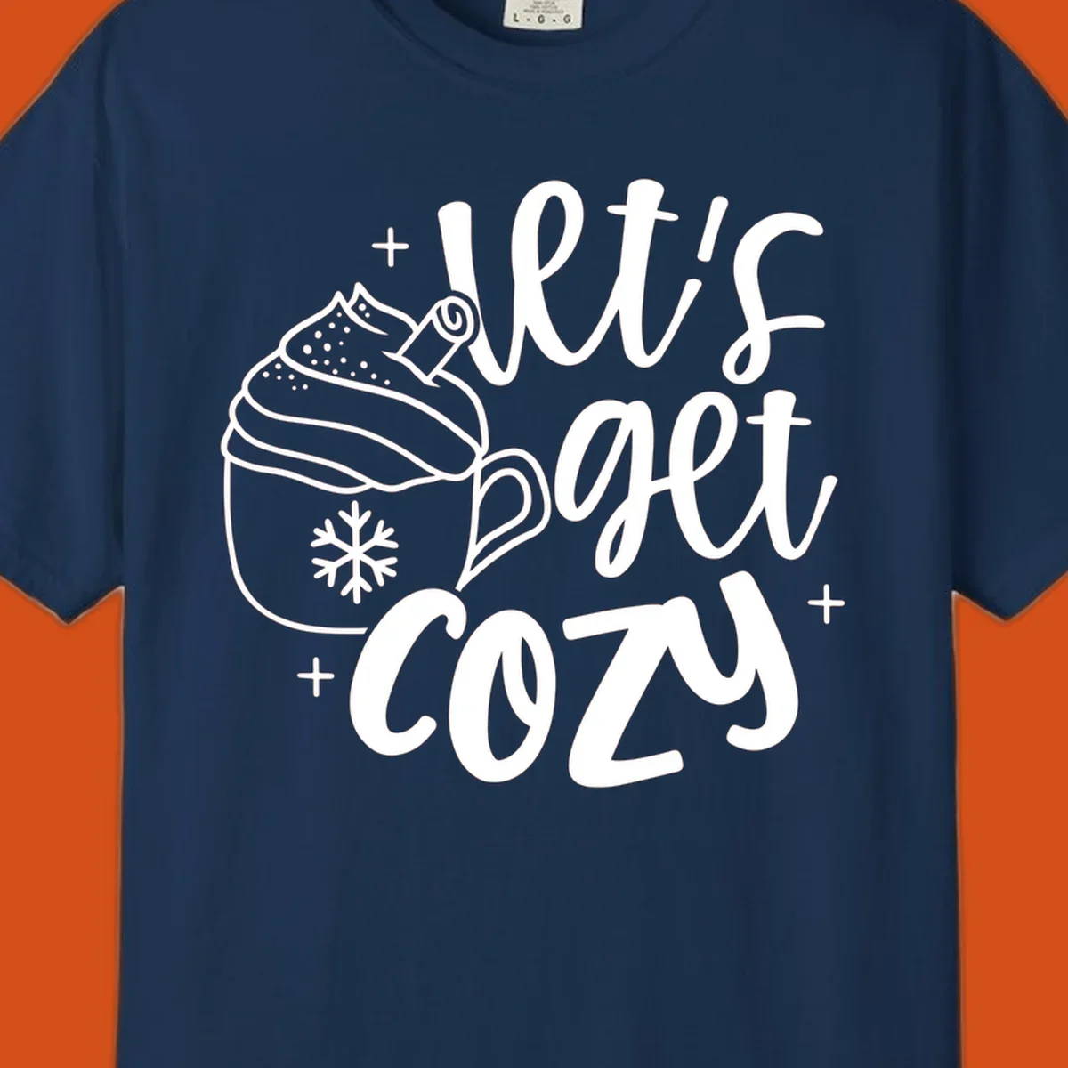 Lets get cozy holiday design with hot chocolate mug
