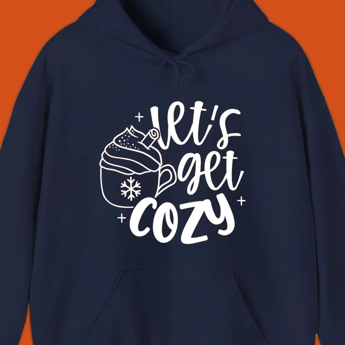 Lets get cozy holiday design with hot chocolate mug