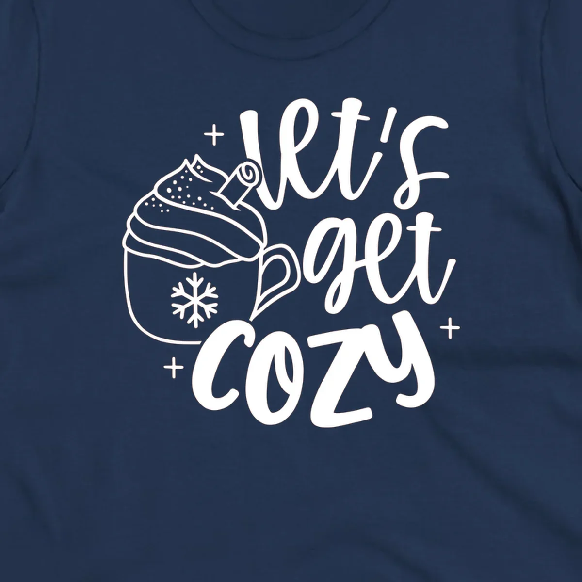 Lets get cozy holiday design with hot chocolate mug
