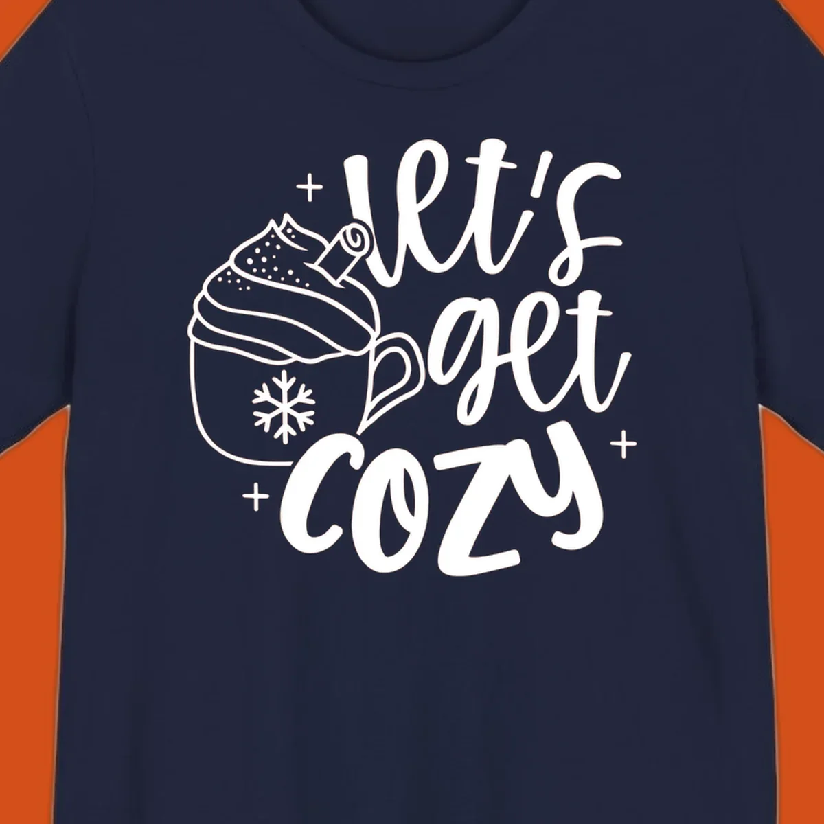 Lets get cozy holiday design with hot chocolate mug