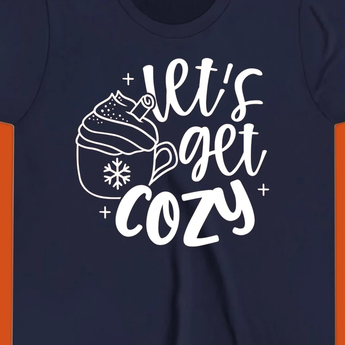Lets get cozy holiday design with hot chocolate mug