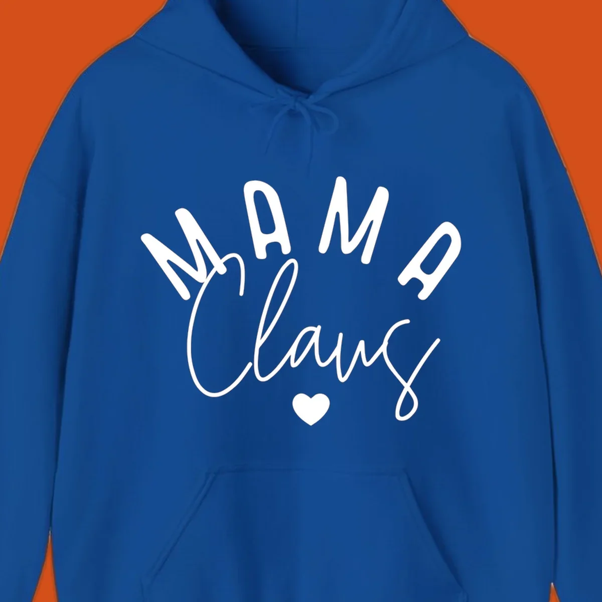Mama Claus Christmas Heart design with text and a heart.