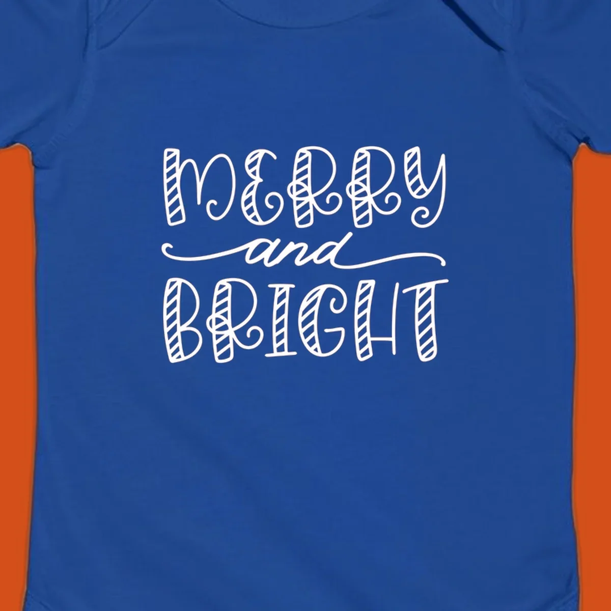 Merry and Bright holiday lettering in white on black, and black on white.