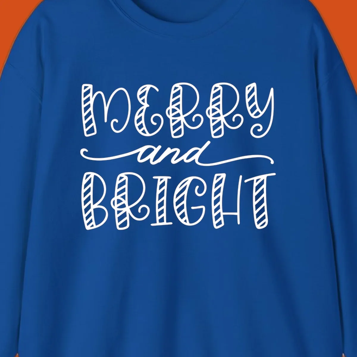 Merry and Bright holiday lettering in white on black, and black on white.