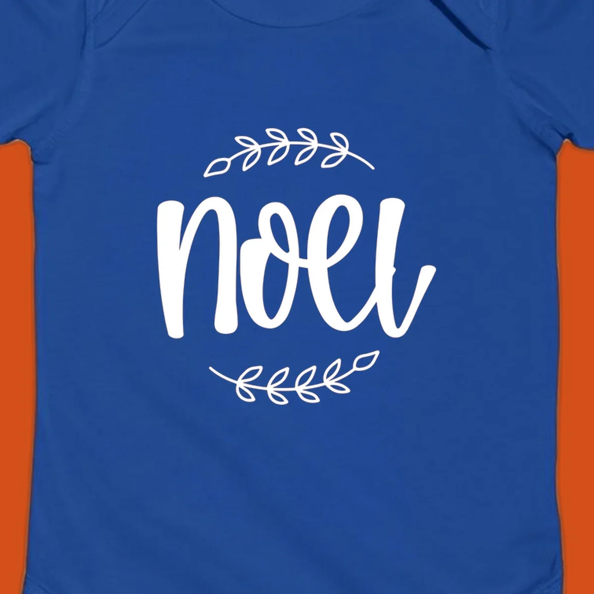 Elegant christmas noel script with leafy branches.