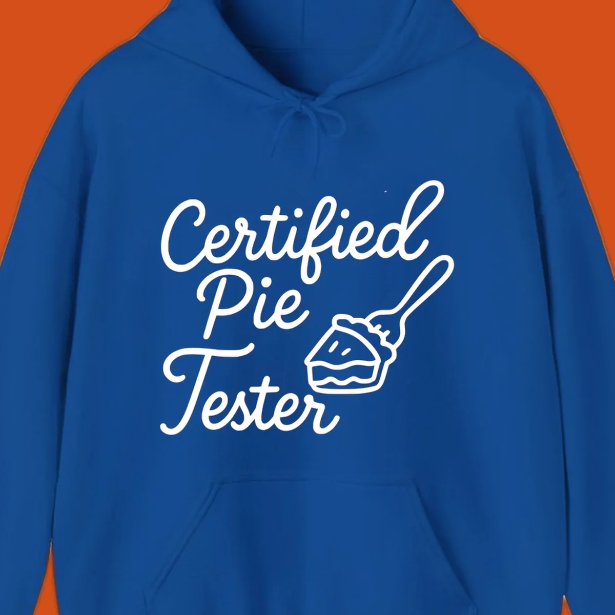 Certified pie tester text with a fork lifting a slice of pie.