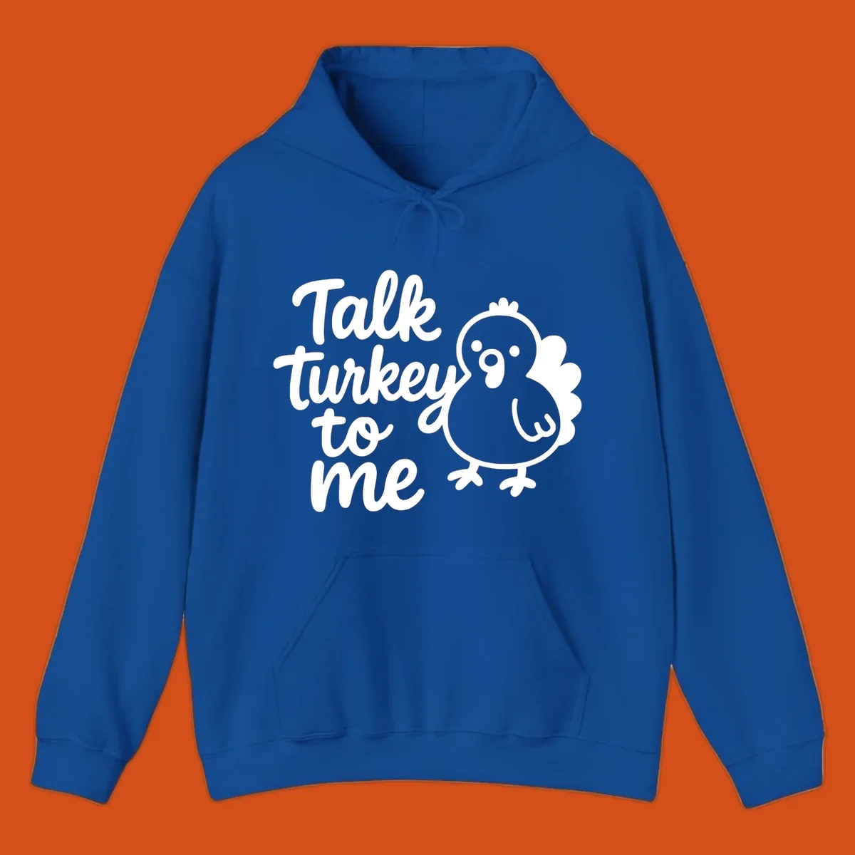 Illustration of a cartoon turkey next to the text 'Talk turkey to me'.