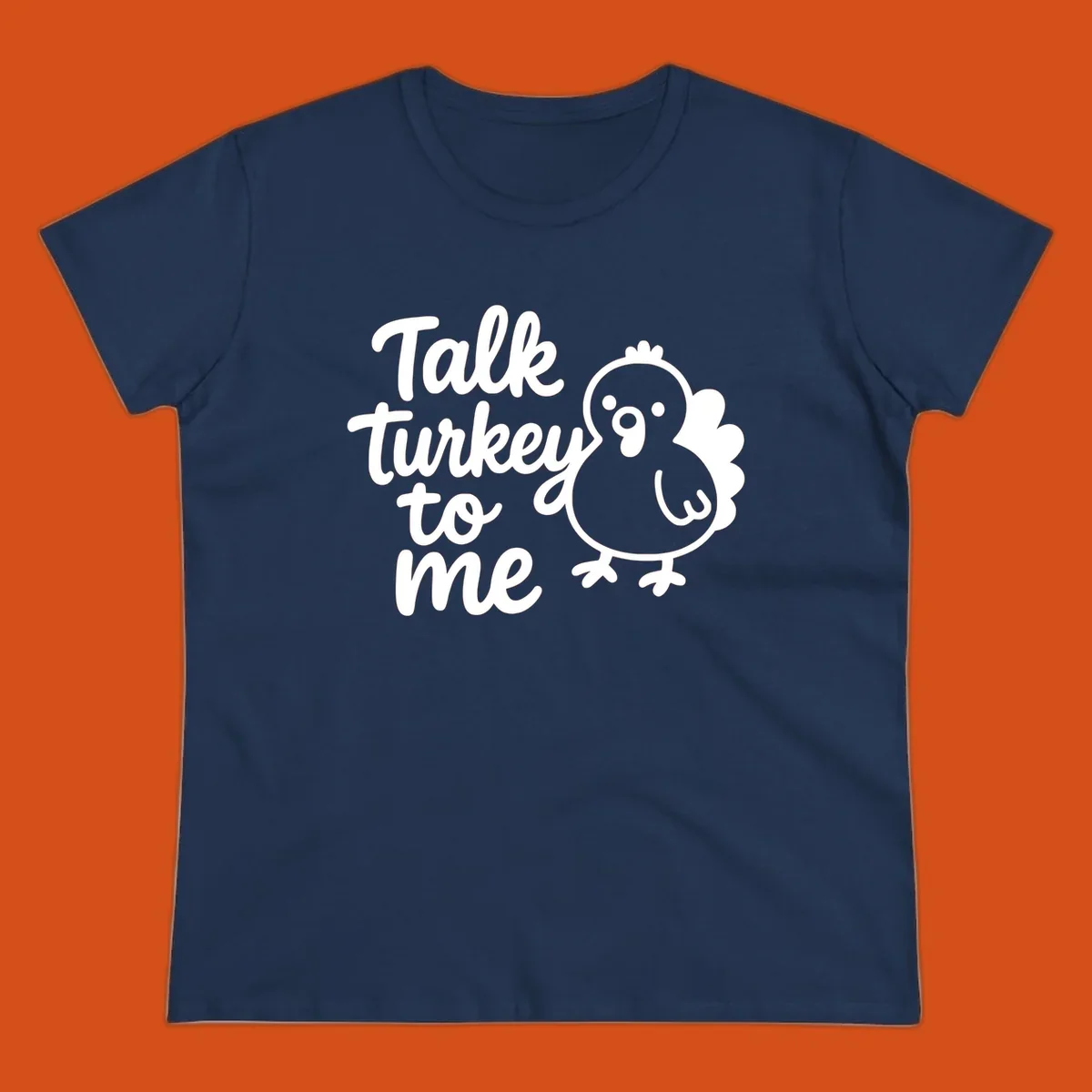 Illustration of a cartoon turkey next to the text 'Talk turkey to me'.