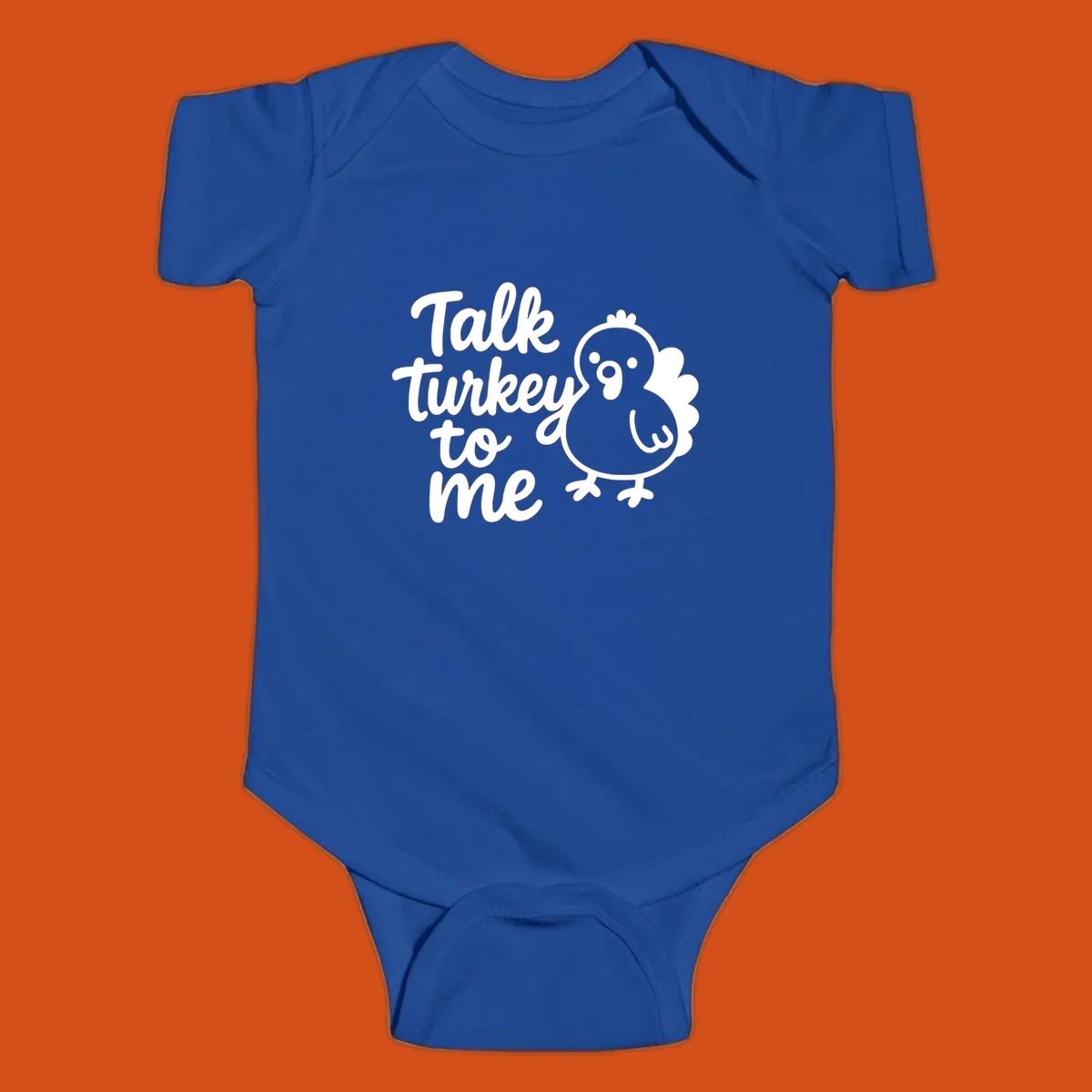 Illustration of a cartoon turkey next to the text 'Talk turkey to me'.