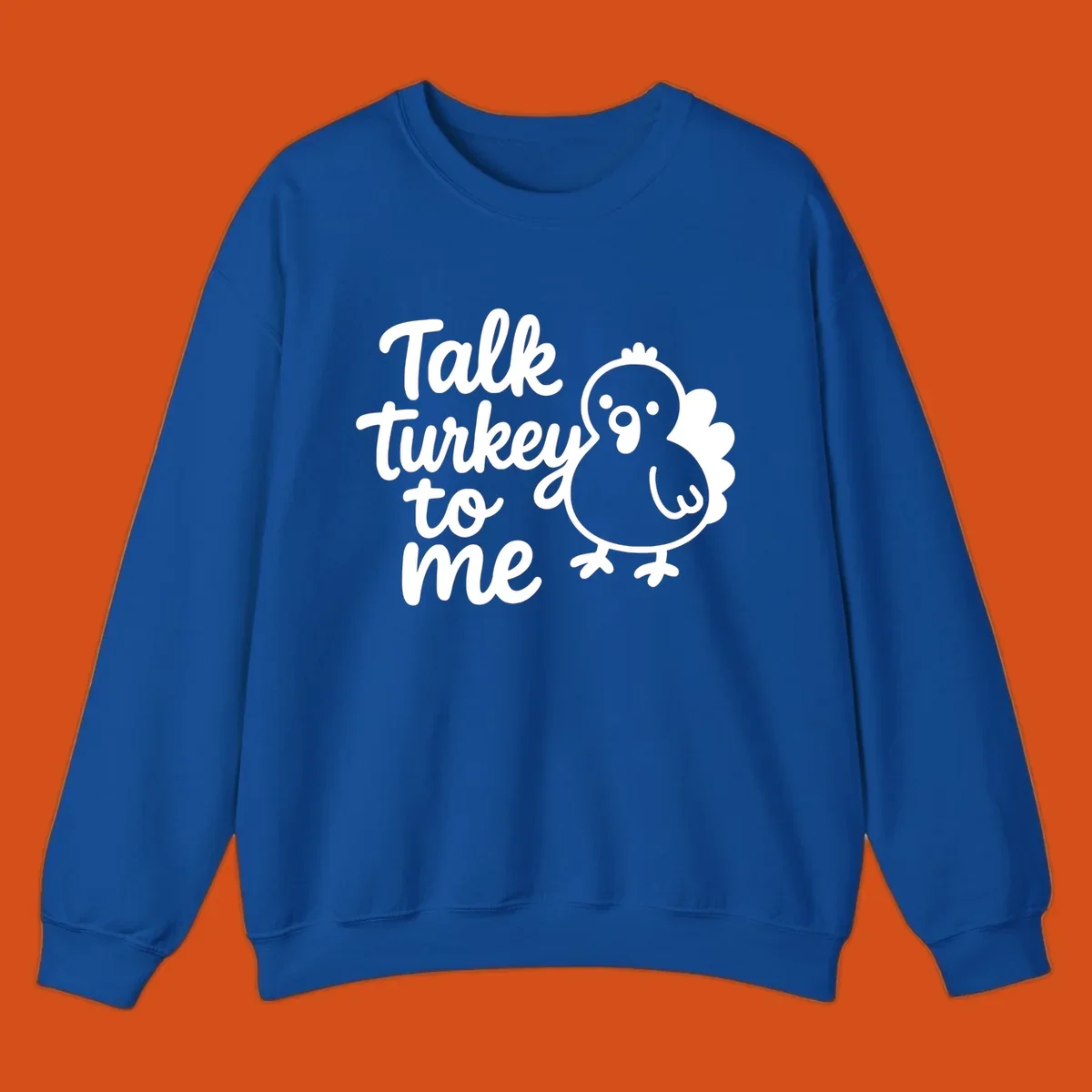 Illustration of a cartoon turkey next to the text 'Talk turkey to me'.
