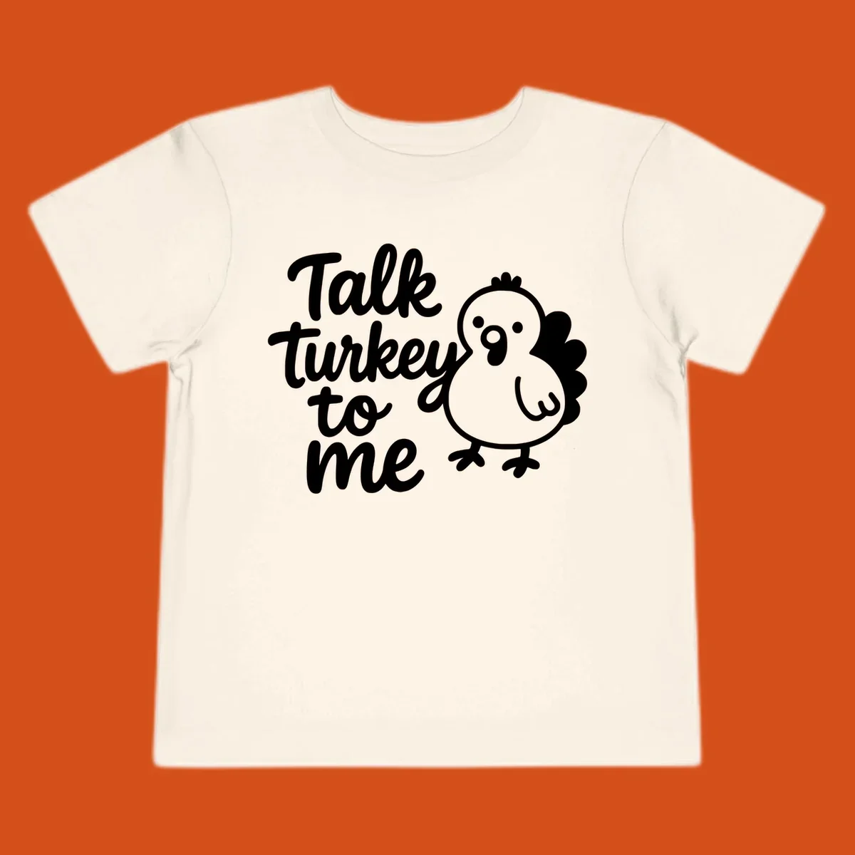 Illustration of a cartoon turkey next to the text 'Talk turkey to me'.