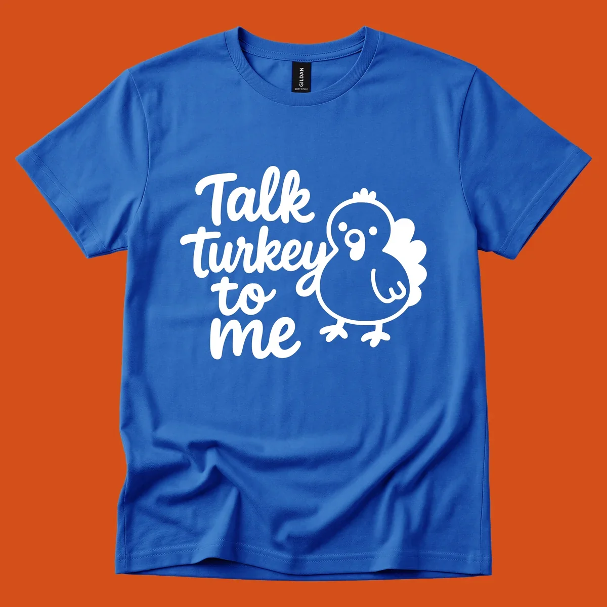 Illustration of a cartoon turkey next to the text 'Talk turkey to me'.