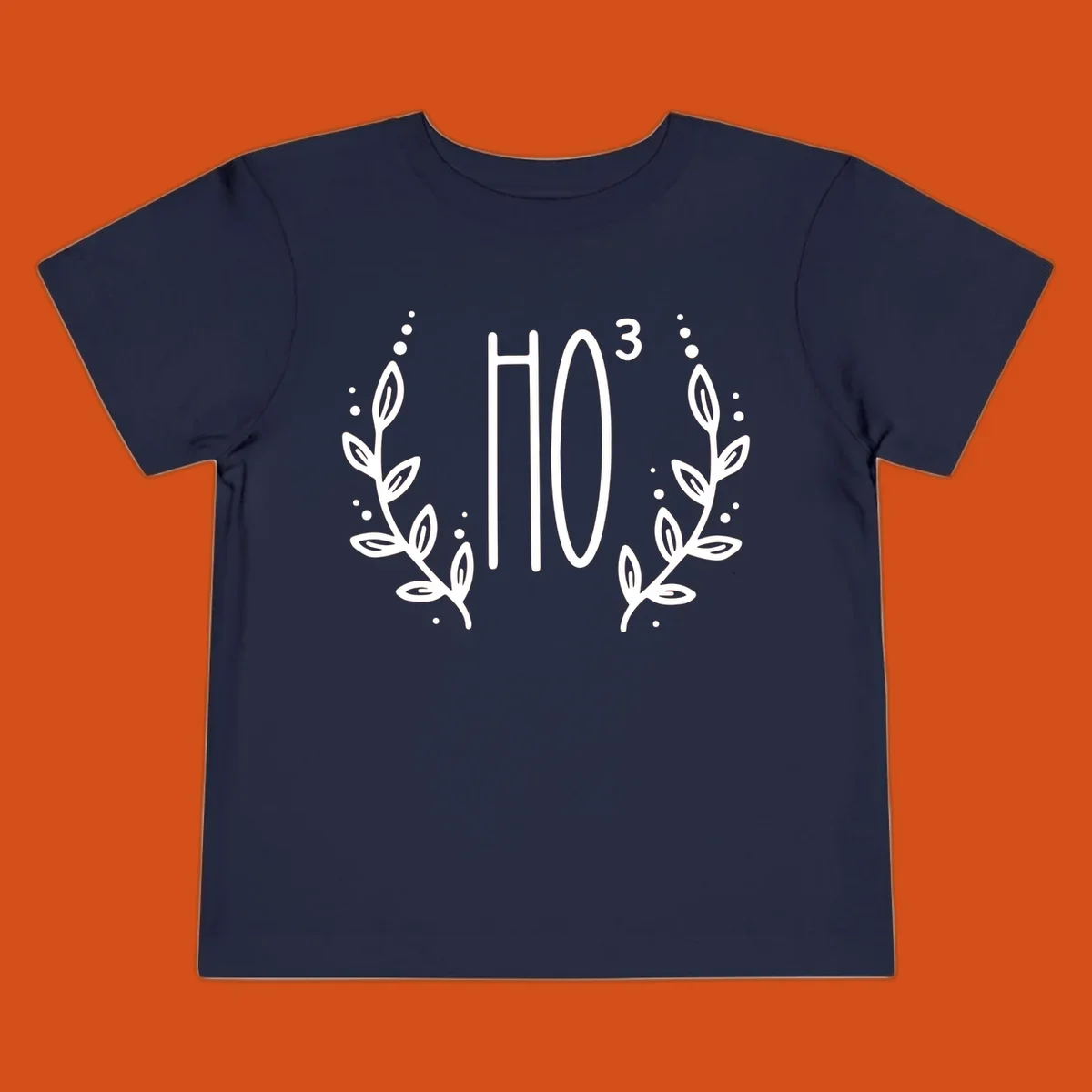 The Holiday Tee logo with stylized text HO³ framed by decorative branches.