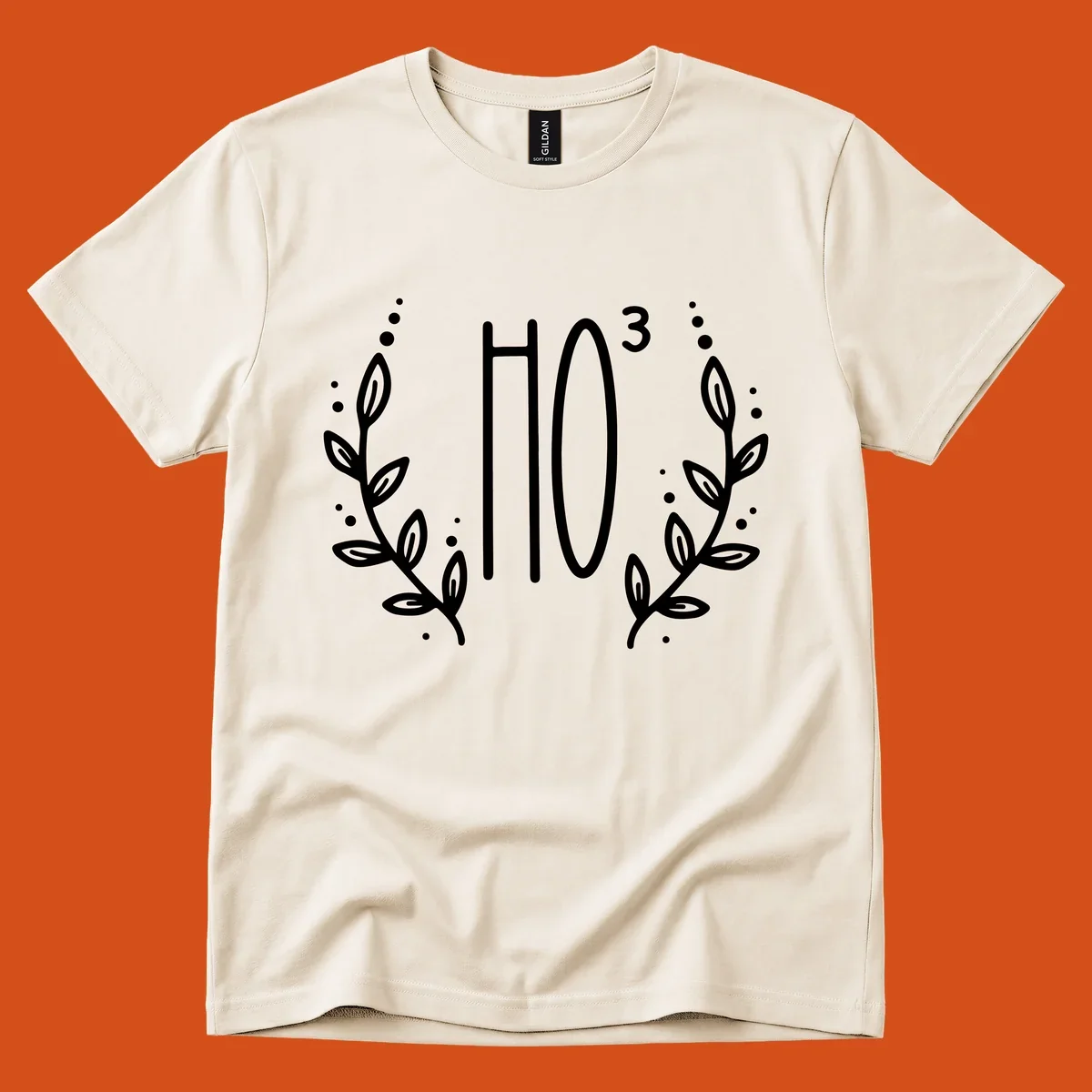 The Holiday Tee logo with stylized text HO³ framed by decorative branches.